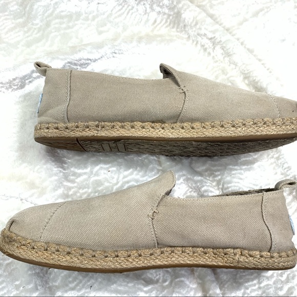 Toms Shoes - Toms Taupe Espadrille slip ons size 8.5